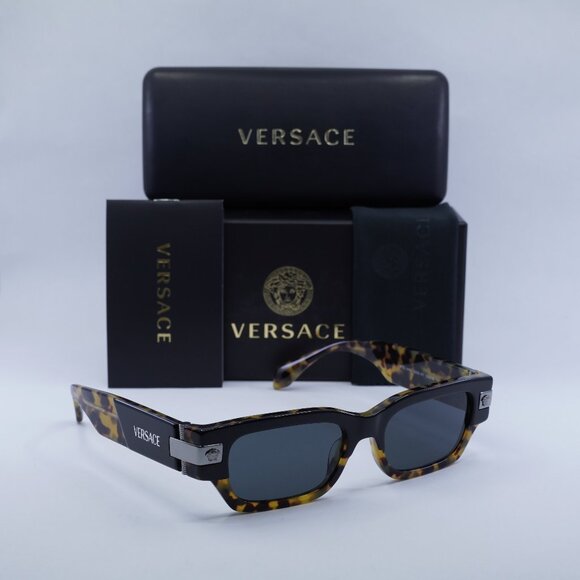 Final Price! Versace VE4465 545687 Havana/Dark Grey Sunglasses